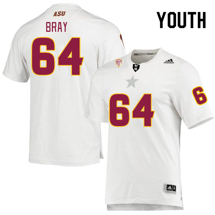 Youth #64 Ben Bray Arizona State Sun Devils College Football Jerseys Stitched Sale-White